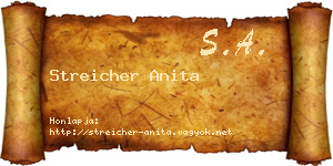 Streicher Anita névjegykártya